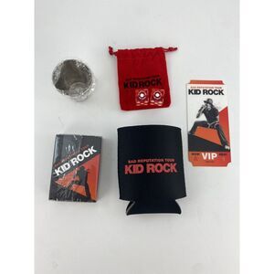 Kid Rock Bad Reputation tour VIP set Dice‎ Shot Glass Laminate Playing Cards NEW